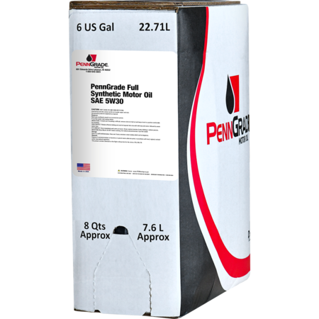 D-A LUBRICANT CO PennGrade Full Synthetic Motor Oil SAE 5W30 - 6 Gallon Bag-in-a-Box 62835